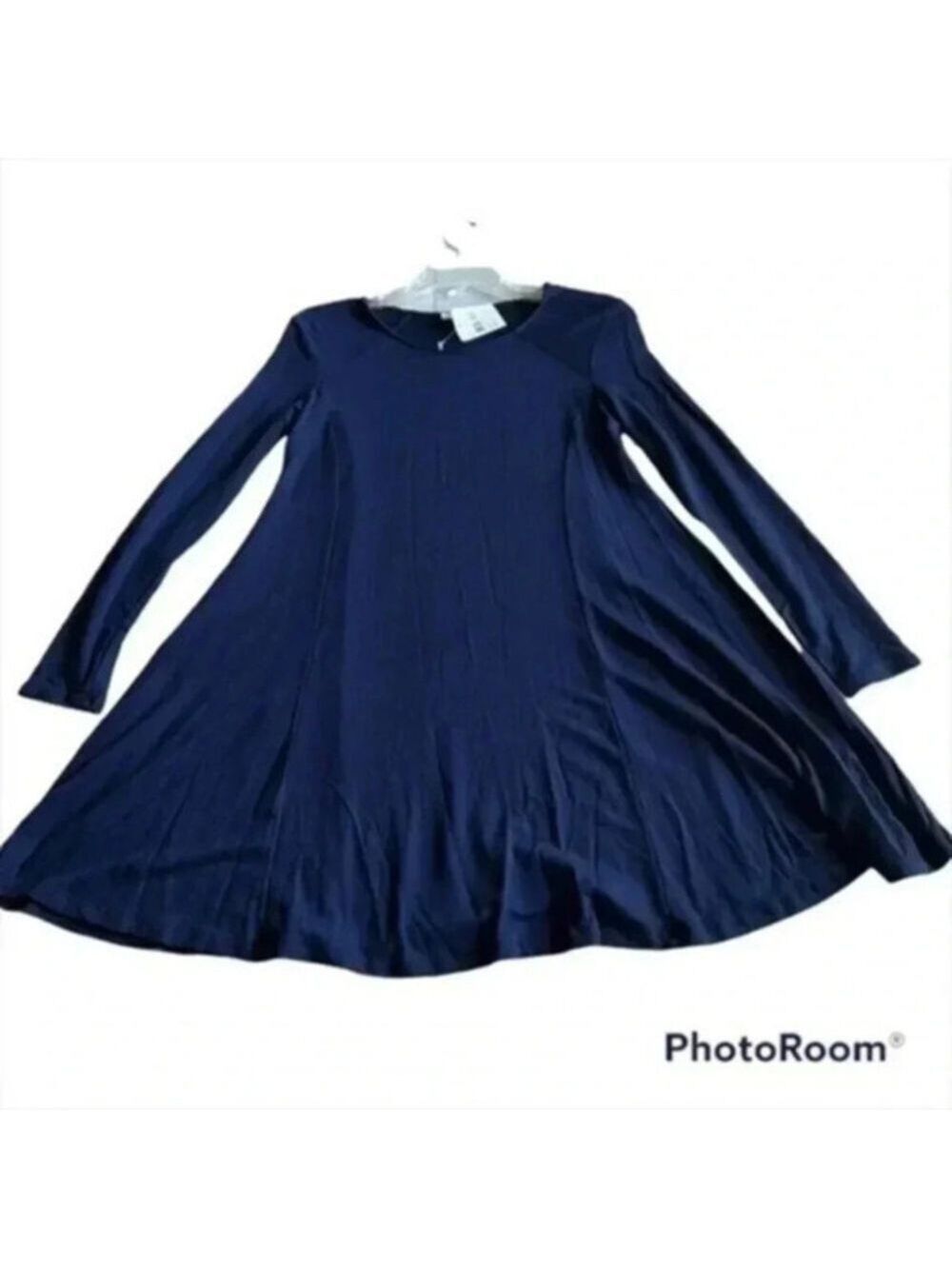 Lush long sleeve loose and comfy navy dress NWT
